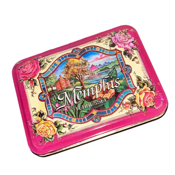 Vintage Memphis Playing Cards in Collectible Souvenir Tin (2 Packs) - Picture 1 of 9